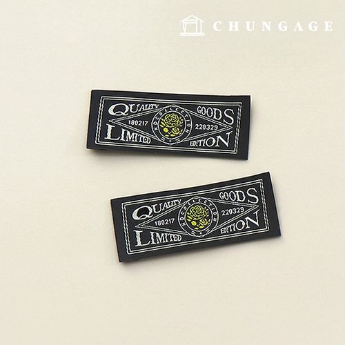 Cotton Woven Labels Double-Sided Handmade Labels Limited Black 60815
