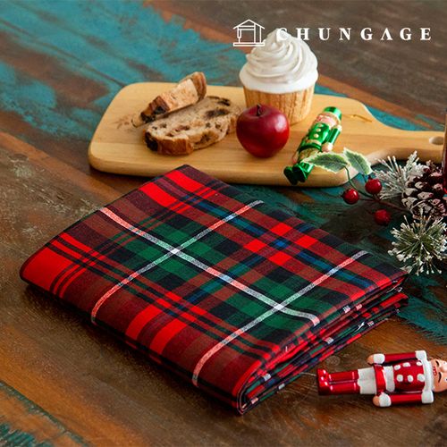 Check fabric Christmas cotton Oxford fabric Wide Width Winter Vintage Fabric Steady Check