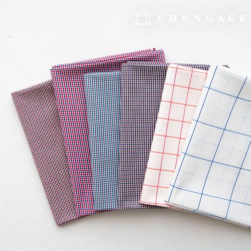 Cotton Check fabric, pre-dyed fabric, newtro retro tile, Vintage Check