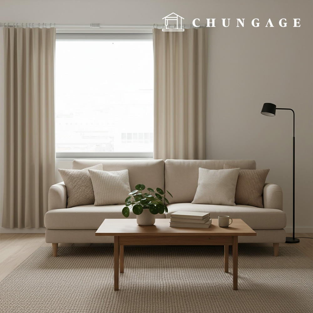 Custom-made shape memory pin-type blackout curtain Nobile Castle Plain CT 12 types