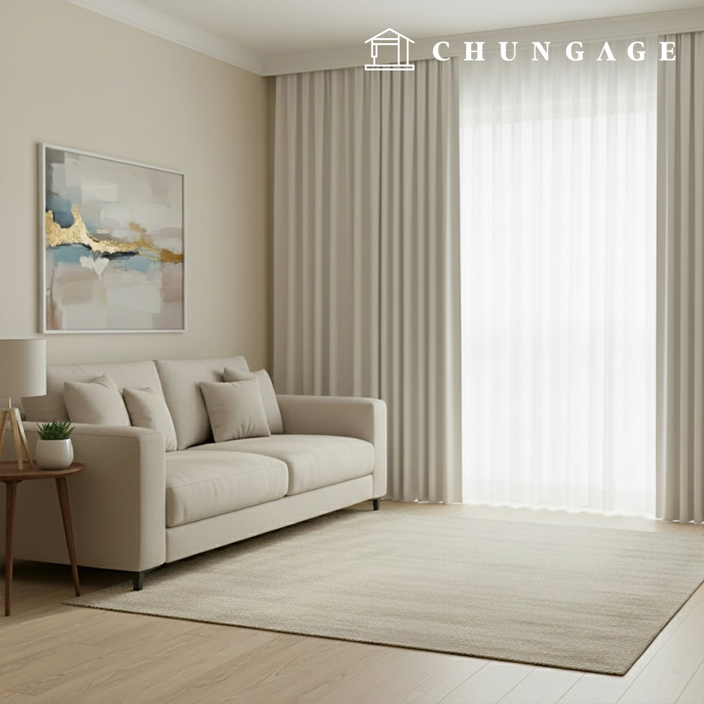 Custom-made shape memory pin-type 100% blackout curtain Nobile Even Collection LO 6 types