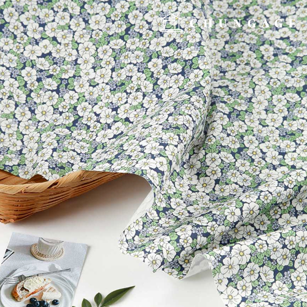 Eco-friendly antibacterial and anti-inflammatory fabric E-DTP cotton 20 count deep bloom