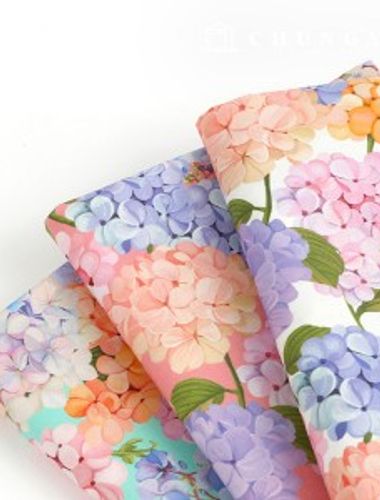 Eco-friendly antibacterial and anti-inflammatory fabric E-DTP cotton20 count 3 types of Balgre Hydrangea