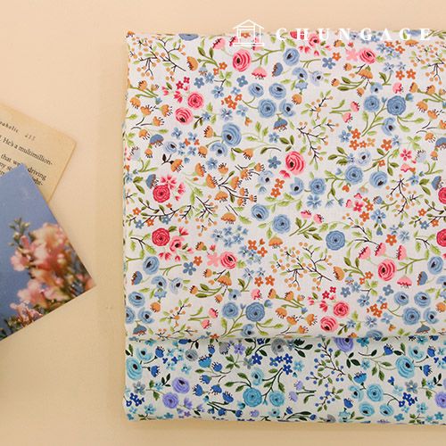 Eco-friendly antibacterial anti-inflammatory fabric E-DTP cotton20 count Flora Garden