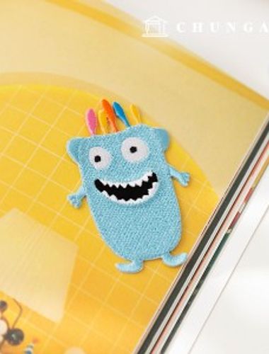 Adhesive Wappen Cute Monster Sky Blue Monster Wappen 172