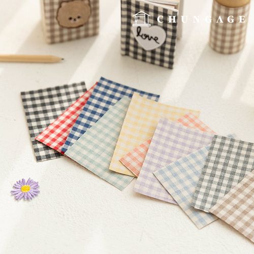 Fabric Sticker Check Reform Sticker Deco Fabric Tape Small 21x30 10 types