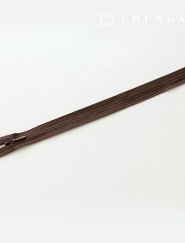 Console zipper hidden single zipper 25cm Brown