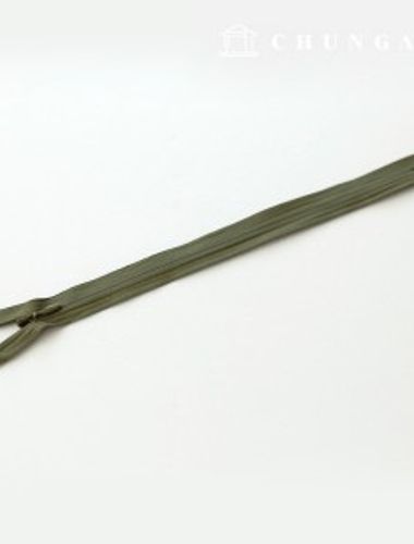 Console zipper hidden single zipper 25cm Khaki