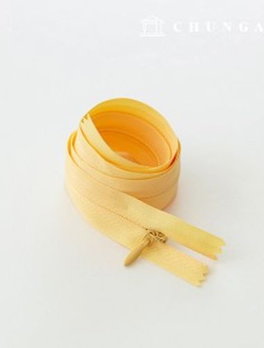 Console zipper hidden single zipper 60cm light yellow