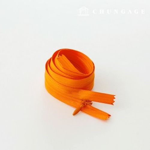 Console zipper hidden single zipper 60cm Orange
