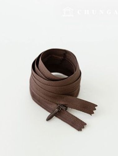 Console zipper hidden single zipper 60cm Brown