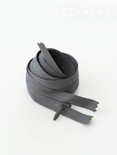 Console zipper hidden single zipper 60cm dark gray