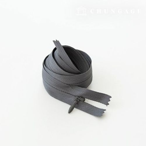 Console zipper hidden single zipper 60cm dark gray