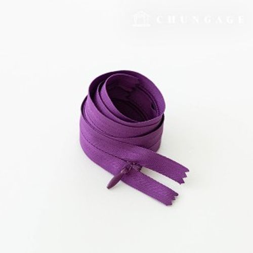 Console zipper hidden single-breasted zipper 60cm Purple