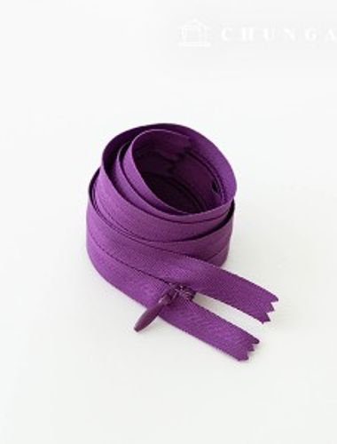Console zipper hidden single-breasted zipper 60cm Purple