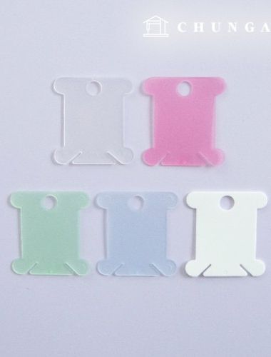 French embroidery plastic mini spool, 10 pieces, 5 types of embroidery bobbins