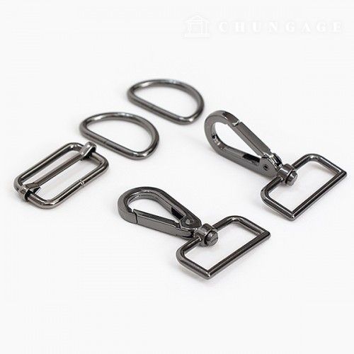 Bag Link Dring Set 32mm Metal Gray 86064