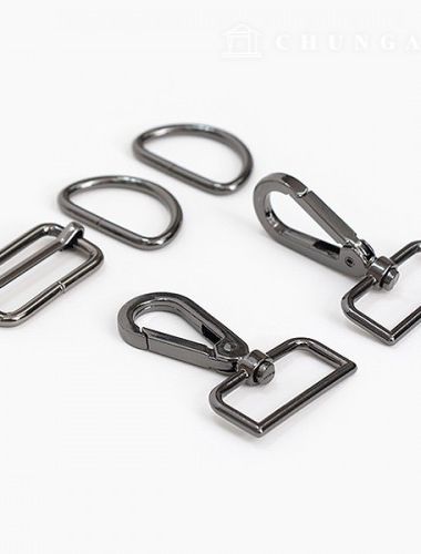 Bag Link Dring Set 32mm Metal Gray 86064