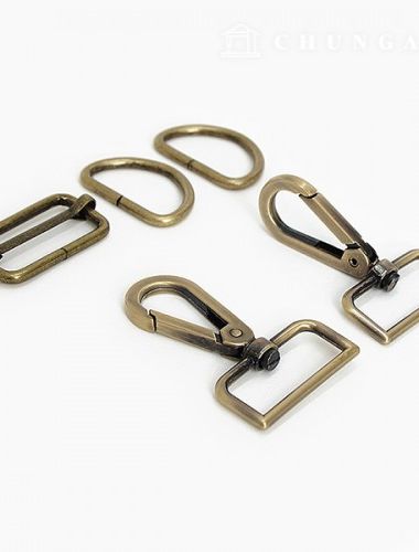 Bag Link Dring Set 32mm Antique Gold 86067