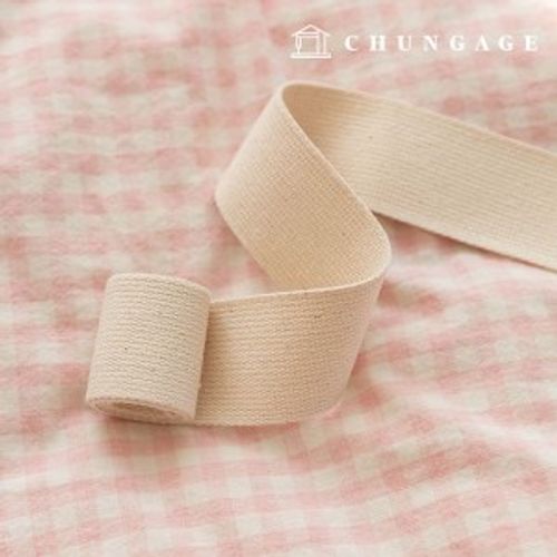 Cotton webbing strap Eco Bag bag accessories webbing strap 38mm natural