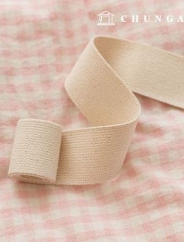 Cotton webbing strap Eco Bag bag accessories webbing strap 38mm natural