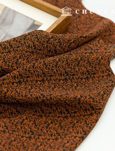 poly pattern fabric ginkgo leaf