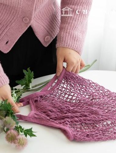 Net bag, mesh bag, zero waste, indie purple