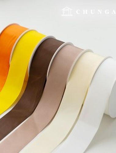 Satin bowknot String package bowknot tape String craft 40mm brown yellow 6 types 1 yard