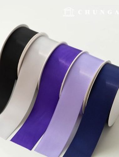Satin bowknot string package bowknot tape string craft 40mm purple 5 types 1 yard