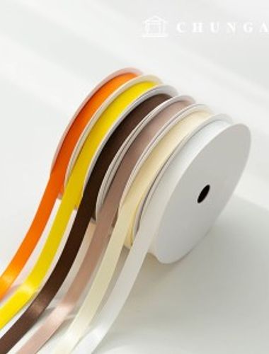 Satin bowknot String package bowknot tape String craft 10mm brown yellow 6 types 1 yard