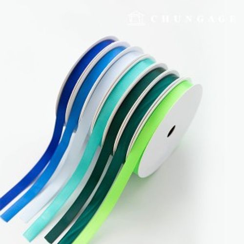 Satin bowknot string package bowknot tape string craft 10mm green blue 7 types 1 yard