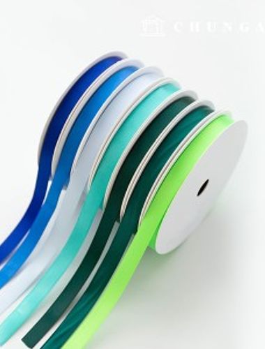 Satin bowknot string package bowknot tape string craft 10mm green blue 7 types 1 yard