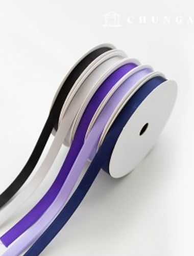 Satin bowknot String package bowknot tape String craft 10mm Purple 5 types 1 yard