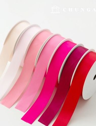 Satin bowknot string package bowknot tape string craft 25mm pink 7 types 1 yard