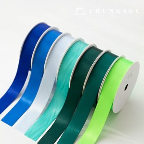 Satin bowknot string package bowknot tape string craft 25mm green blue 7 types 1 yard