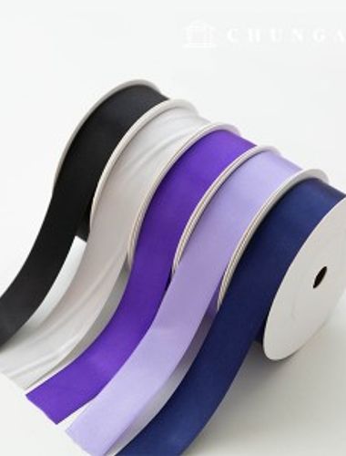 Satin bowknot string package bowknot tape string craft 25mm purple 5 types 1 yard