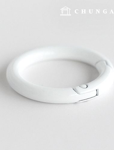 Color Oring Open Type Oring Keyring Keyring Subsidiary Materials 25mm Vivid White 55484