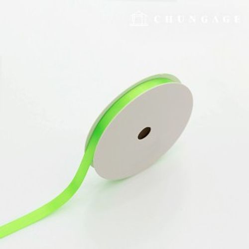 Satin bowknot string 20 rolls package bowknot tape string craft 10mm yellow green