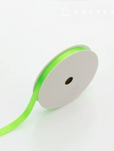 Satin bowknot string 20 rolls package bowknot tape string craft 10mm yellow green