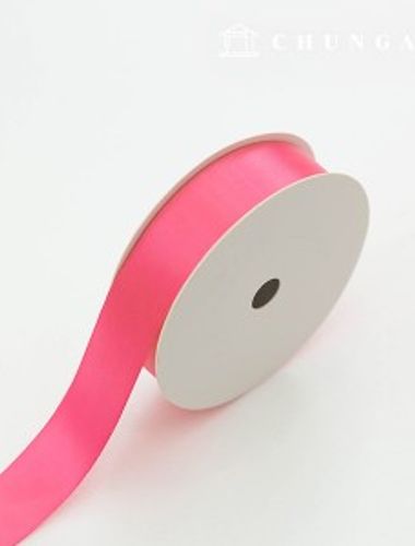 Satin Bowknot String 20 Rolls Package Bowknot Tape String Craft 25mm Pink