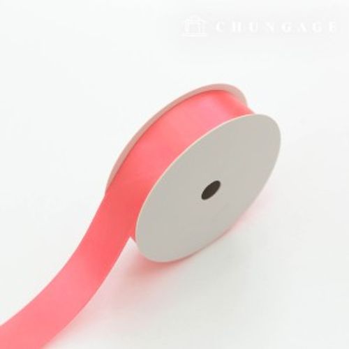 Satin Bowknot String 20 Rolls Package Bowknot Tape String Craft 25mm Coral Pink