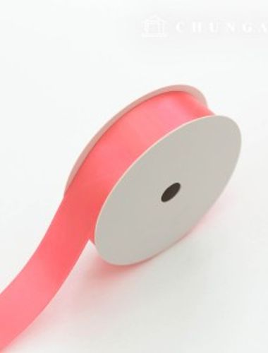 Satin Bowknot String 20 Rolls Package Bowknot Tape String Craft 25mm Coral Pink