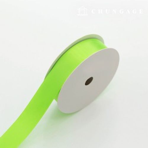 Satin bowknot String 20 rolls package bowknot tape String craft 25mm Yellow green