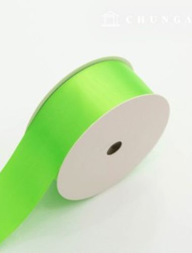 Satin bowknot string 20 rolls package bowknot tape string craft 40mm yellow green