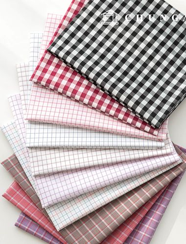 Cotton Check fabric, simple check fabric, Charlotte