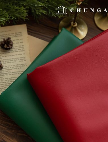 Christmas fabric synthetic leather waterproof fabric simple leather Rudolph 2 types