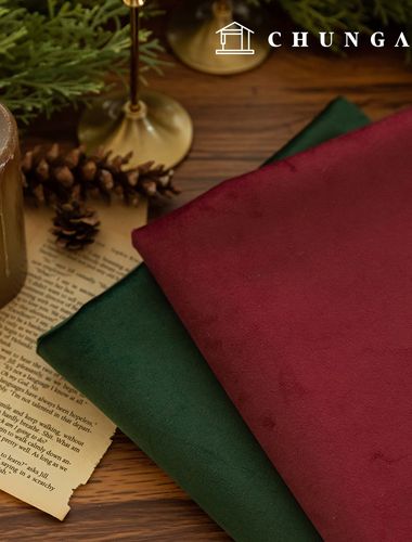 Christmas fabric Velvet Plain Fabric Winter fabric New Bella Chris 2 types
