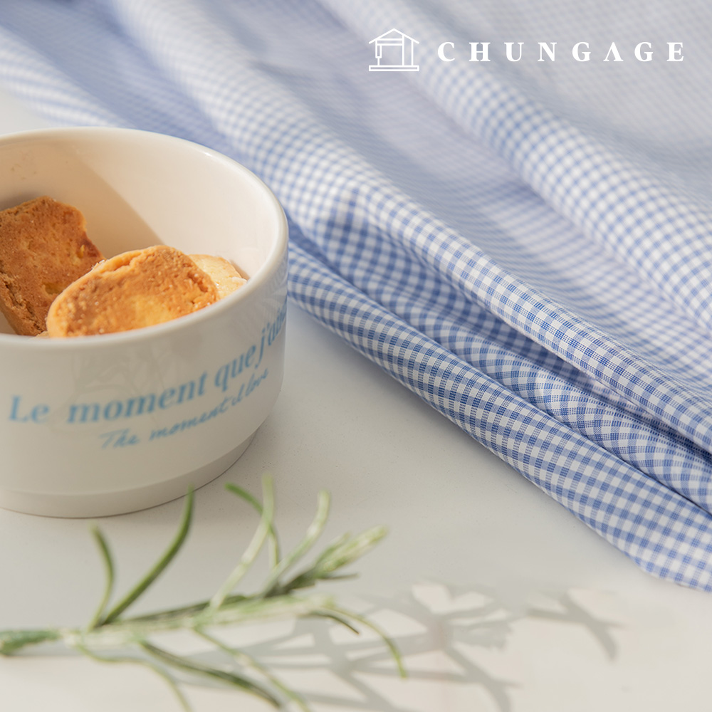 cotton Check Fabric Span Yarn-dyed Check Clothing Fabric Wide Width Atyr