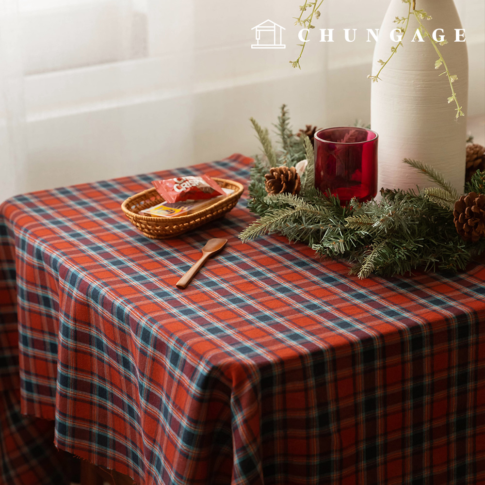 Cotton Check Fabric Yarn-dyed Check Clothing Fabric Wide Width Grand