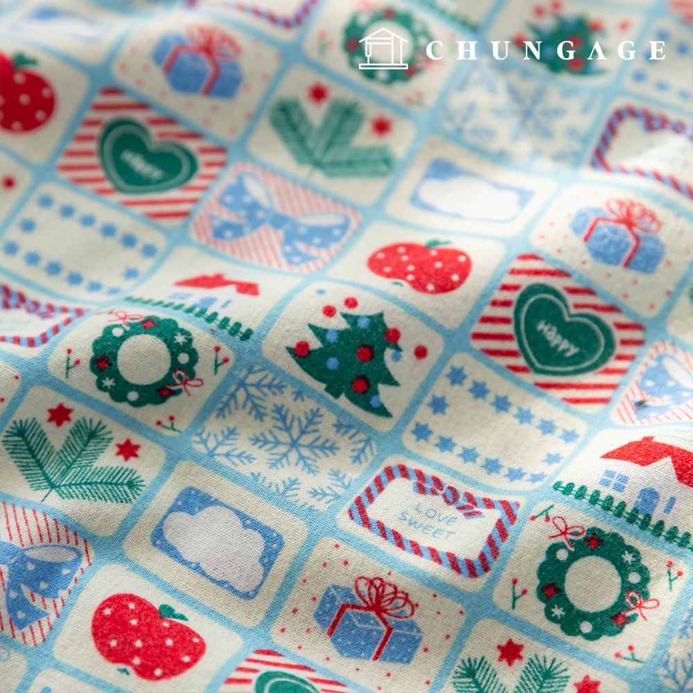Cotton napping microfiber fleece fabric Winter 20 count Christmas Fabric Christmas Gift